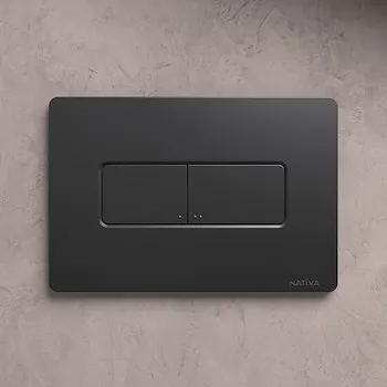 Nativa placca wc a doppio tasto rotondo nero opaco codice prod: JP2NM product photo Foto3 L2