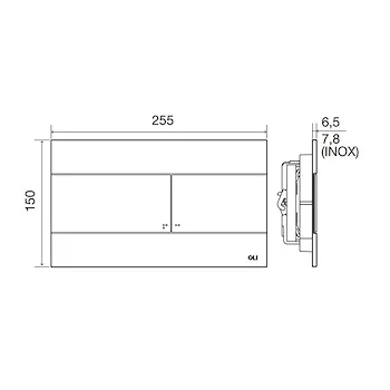 Slim dual placca bianca codice prod: OL0659041 product photo Foto1 L2