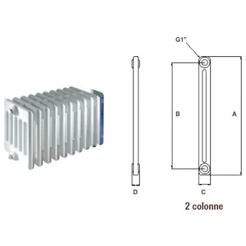 Comby aphrodite 2/400 radiatore bianco prezzo per 1 elemento singolo codice prod: ATCOMS901000020400 product photo Default L2