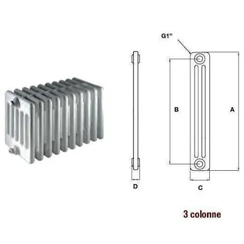 Comby aphrodite 3/600 radiatore bianco; prezzo per 1 elemento singolo codice prod: ATCOMS901000030600 product photo Default L2