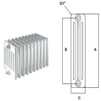 Comby aphrodite 4/660 radiatore bianco; prezzo per 1 elemento singolo codice prod: ATCOMS901000040660 product photo Default L2