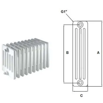 Comby aphrodite 4/860 radiatore bianco; prezzo per 1 elemento singolo codice prod: ATCOMS901000040860 product photo Default L2