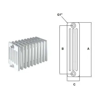 Comby aphrodite 4/870 radiatore bianco; prezzo per 1 elemento singolo codice prod: ATCOMS901000040870 product photo Default L2