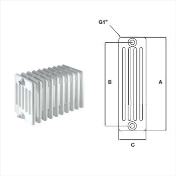 Comby aphrodite 5/400 radiatore bianco 1 elemento codice prod: ATCOMS901000050400 product photo Default L2