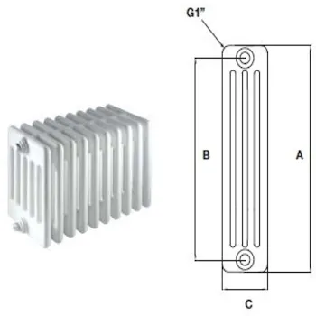 E-100/rch4/690 radiatore a piastra 1 elemento codice prod: GPE10S990000040690 product photo Default L2