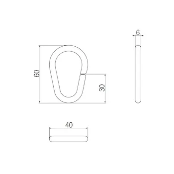 Gancio per tende in polipropilene bianco codice prod: R01500 product photo Foto1 L2