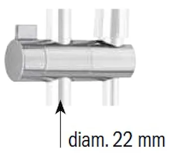 Scorrevole abs x tubo d.22 c/manopola codice prod: DSV13943 product photo Default L2