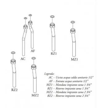 Kit gruppo allacciamento 2 zone verticali codice prod: 3.020575 product photo Default L2
