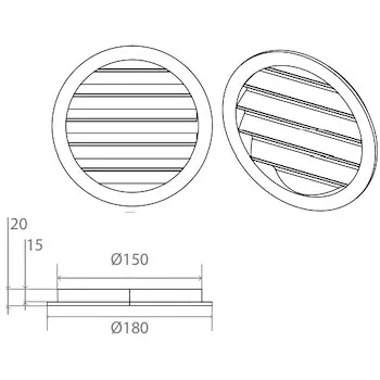 Kit griglie esterne ad alette fisse 2pz codice prod: GB0738II product photo Default L2