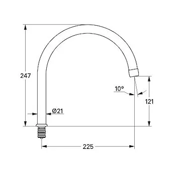 Bocca tubolare per lavello codice prod: 13049000 product photo Foto1 L2