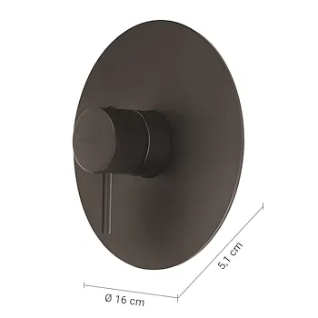 Garda miscelatore doccia a incasso nero opaco codice prod: 0000MXGA0414000 product photo Foto1 L2