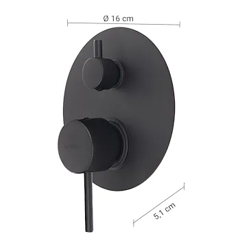Garda miscelatore doccia a incasso nero opaco codice prod: 0000MXGA0514000 product photo Foto1 L2