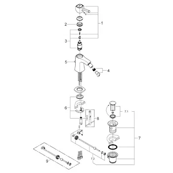 Grandera rubinetto bidet monoleva codice prod: 23315000 product photo Foto2 L2