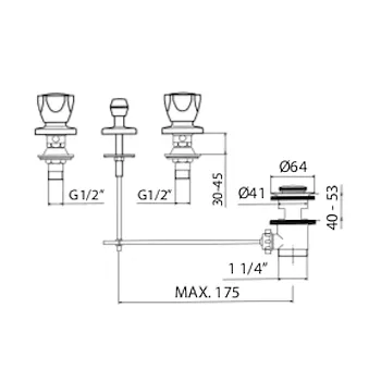 Alfa Beta rubinetto bidet 3 fori codice prod: 55510000A051 product photo Foto1 L2