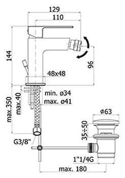 ELLE EL135 miscelatore bidet cromato codice prod: EL135CR product photo Foto1 L2