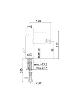 STICK SK131HK miscelatore bidet cromato con piletta click-clack codice prod: SK131HKCR product photo Foto1 L2