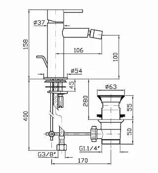 Gill rubinetto bidet monoleva codice prod: ZGL386 product photo Foto1 L2