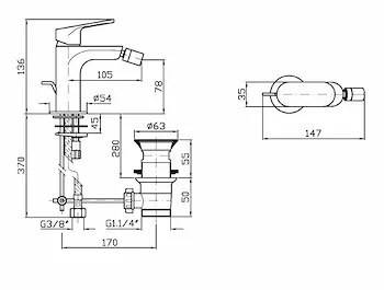 Nikko rubinetto bidet monoleva codice prod: ZKK320 product photo Foto1 L2