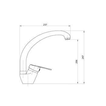 Miscelatore monocomando per lavello con bocca girevole alta codice prod: BRE1060000 product photo Foto1 L2