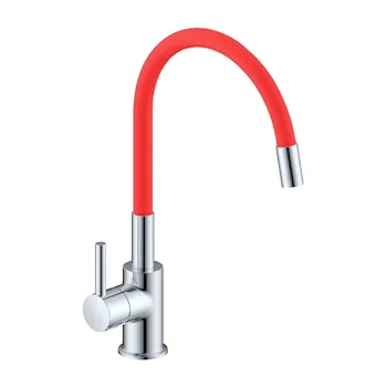 Miscelatore monocomando per lavello con canna orientabile in gomma colorata codice prod: SNAKE0000R product photo Default L2