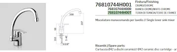 4VIP  Miscelatore lavello 1 foro bocca girevole codice prod: 76810744H00T product photo Foto1 L2