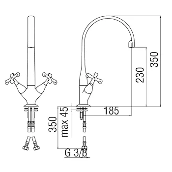 Carlos Primero rubinetto bidet con piletta cromato cromato codice prod: CP217CR product photo Foto1 L2
