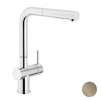Live rubinetto cucina con doccia estraibile nichel spazzolato codice prod: LV00117/1IX product photo Default L2