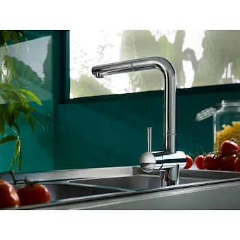 Live rubinetto cucina con doccia estraibile nichel spazzolato codice prod: LV00117/1IX product photo Foto2 L2