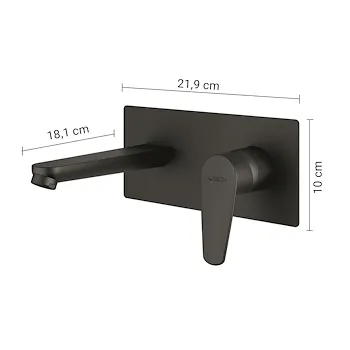 Como miscelatore a parete lavabo nero opaco codice prod: 0000MXCO0714000 product photo Foto3 L2
