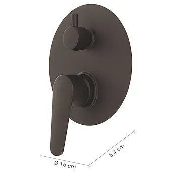 Como miscelatore doccia incasso con deviatore nero opaco codice prod: 0000MXCO0514000 product photo Foto1 L2