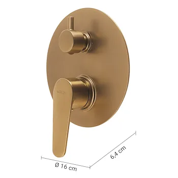 Como miscelatore doccia incasso con deviatore oro opaco codice prod: 0000MXCO0588000 product photo Foto1 L2