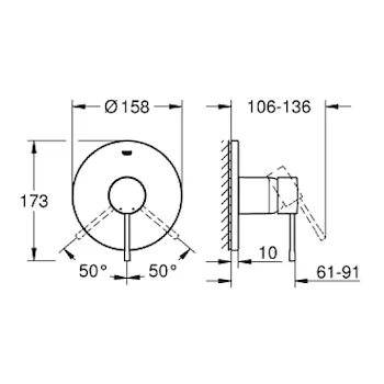 Essence 24057001 rubinetto doccia incasso cromato codice prod: 24057001 product photo Foto2 L2