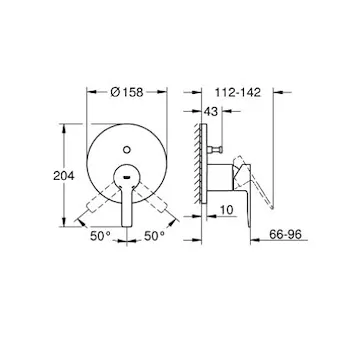 Lineare 24064001 rubinetto doccia incasso cromato codice prod: 24064001 product photo Foto1 L2