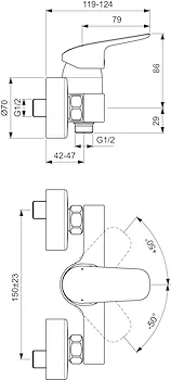 Ceraflex B1719AA miscelatore monocomando esterno per doccia codice prod: B1719AA product photo Foto4 L2