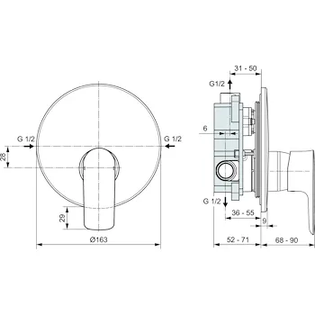 Connect air a7036aa rubinetto doccia incasso cromato codice prod: A7036AA product photo Foto1 L2