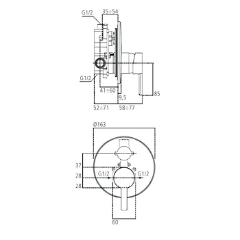 Neon a6663 parte esterna miscelatore doccia da incasso cromato codice prod: A6663AA product photo Foto1 L2