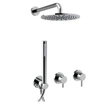 Light kit miscelatore incasso con piastra Ø70mm e deviatore incasso 2 vie codice prod: KITLIG010BO70 product photo Default L2