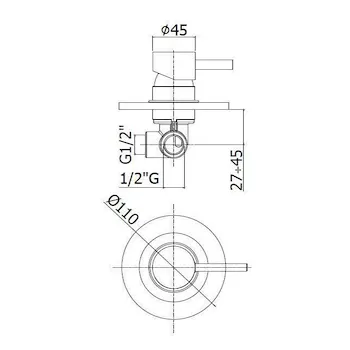 LIGHT miscelatore doccia incasso piastra lusso bianco codice prod: LIG011BO product photo Foto1 L2