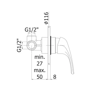 NETTUNO DUE miscelatore doccia incasso cromato codice prod: ND010CR product photo Foto1 L2