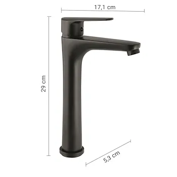 Como miscelatore lavabo alto nero opaco codice prod: 0000MXCO0214000 product photo Foto1 L2