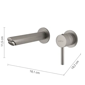 Garda miscelatore lavabo a parete grigio codice prod: 0000MXGA0738000 product photo Foto1 L2
