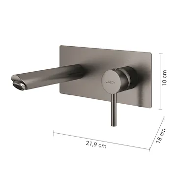 Garda miscelatore lavabo a parete grigio lucido codice prod: 0000MXGA0781000 product photo Foto3 L2