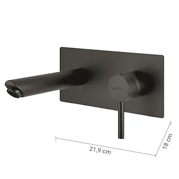 Garda miscelatore lavabo a parete nero opaco codice prod: 0000MXGA0714000 product photo Foto3 L2