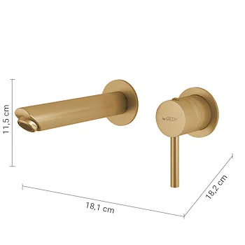 Garda miscelatore lavabo a parete oro opaco codice prod: 0000MXGA0788000 product photo Foto1 L2