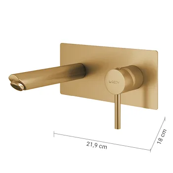 Garda miscelatore lavabo a parete oro opaco codice prod: 0000MXGA0788000 product photo Foto3 L2