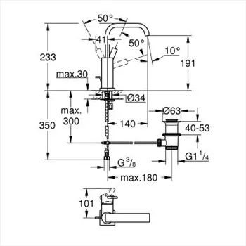 Allure rubinetto lavabo monoleva a bocca alta codice prod: 32146000 product photo Foto1 L2