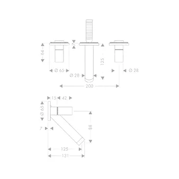 Axor starck 10313 parte esterna gruppo lavabo 3 fori cromato codice prod: 10313000 product photo Foto1 L2