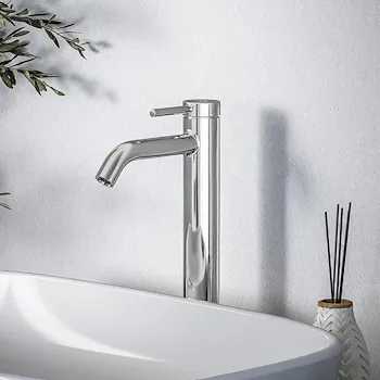 Miscelato lavabo Ceraline cromato senza asta di comando e scarico piletta, con sistema BlueStart codice prod: BD762AA product photo Foto4 L2