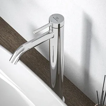 Miscelato lavabo Ceraline cromato senza asta di comando e scarico piletta, con sistema BlueStart codice prod: BD762AA product photo Foto5 L2