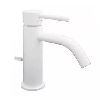 LIGHT miscelatore lavabo con piletta bianco opaco codice prod: LIG075BO product photo Default L2
